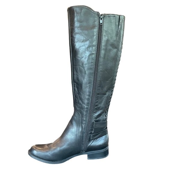 Gianni Bini Womens Kassander Leather Studded Block Heel Riding Boot Buckle Sz 6 - Picture 6 of 16